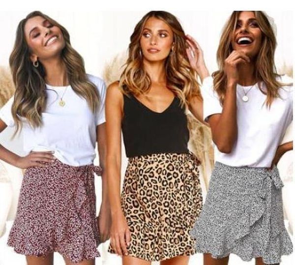 

lossky womens casual above knee skirt flower printting party high waist hip short a line skirts summer s xl size, Black