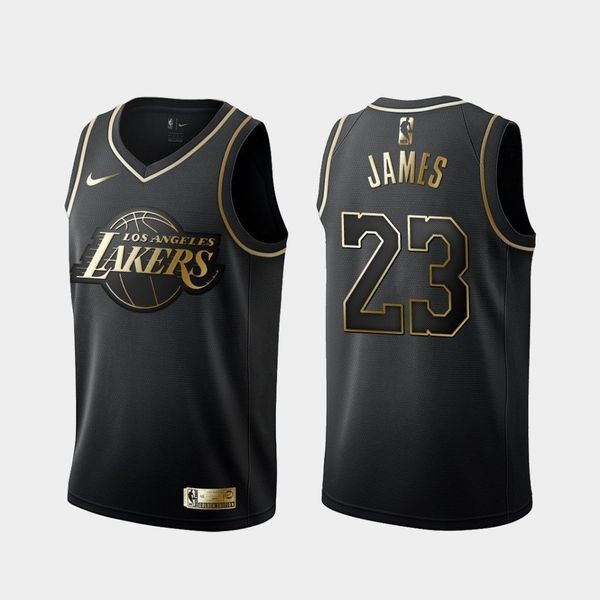 

23 # james gold basketball jersey shirt s-xxl stitched basketball jerseys, Black;white