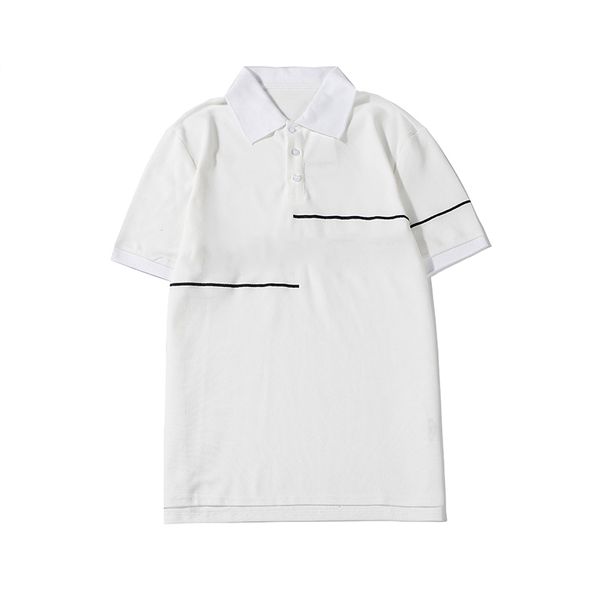 

men fashion summer casual polo shirt men line short sleeve polo shirt size s-xxl, White;black