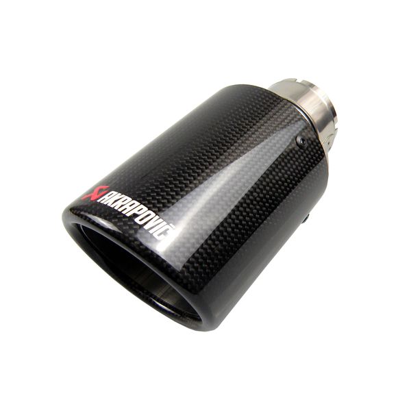 

1pcs akrapovic curly car universal carbon fiber exhaust tip muffler pipe for bmw benz audi vw car accessories