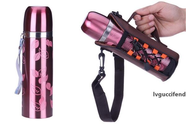 

reusable outdoor cup sleeve portable cup holder with strap nylon cup cover for straight tumbler a02