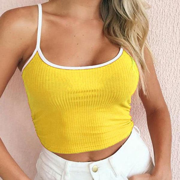 

c amp lagerfeld 2020 women adjustable shoulder straps round neck sleeveless crop casual tank tank women summer, White