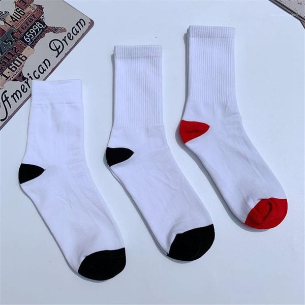 

mens socks hip hop mens socks patchwork color breathable couples stockings casual sports, Black
