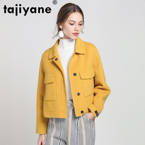 

wool coat female spring autumn jacket women clothes 2020 korean elegant woolen coats and jackets casaco feminino zt2240, Black