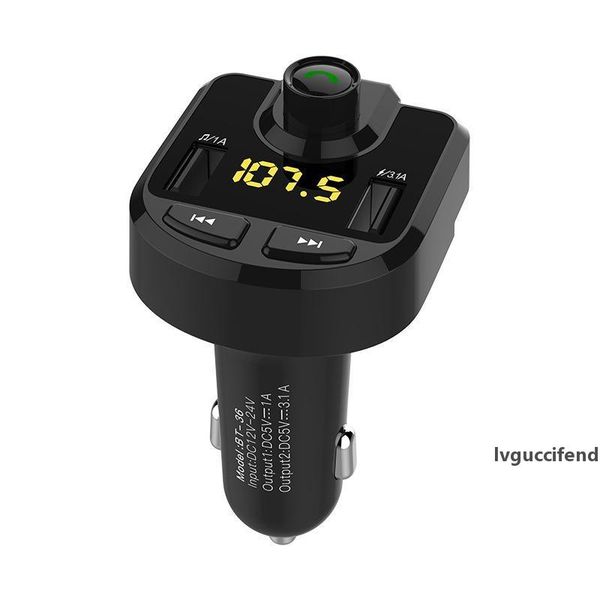 

bt36 bluetooth car kit fm transmitter hands3.1a support tf card u disk car mp3 audio player support folder switch function 50pcs/lot