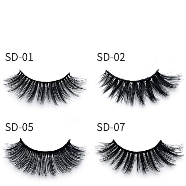 

sd series wholesale lot 15mm mink lashes simulation false eyelashes long and thick color lash bright eyes eyelash box curled and slender