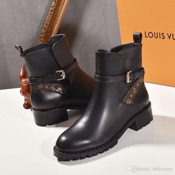 

womens shoes discovery ankle boot chaussures de femme lady shoes bottes femmes luxury vintage with origin box fashion womens shoes casual, Black