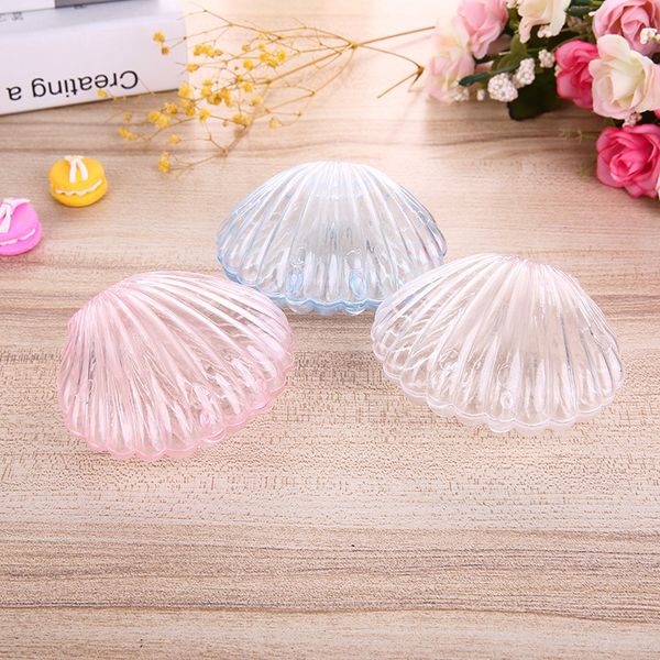 

40pcs seashell pattern plastic candy boxes transparent gift case baby birthday baby shower personality gift box chocolate boxes