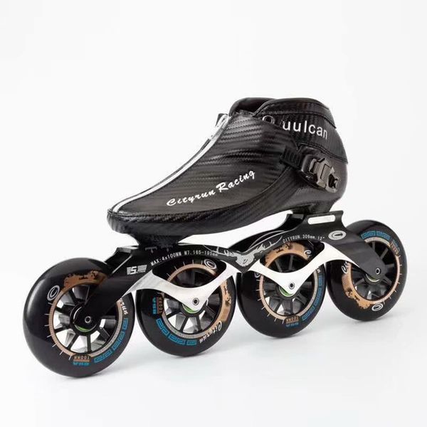 

2019 cityrun speed inline skates eur size 30-44 carbon fiber professional competition skates 4 wheels racing skating patines