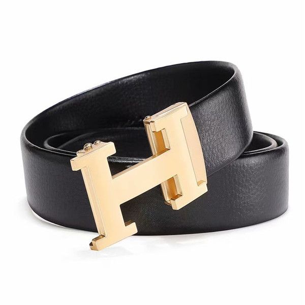 

2019 designer's same selling high-end belt h letter classic versatile belt youth plate buckle leisure belt, Silver