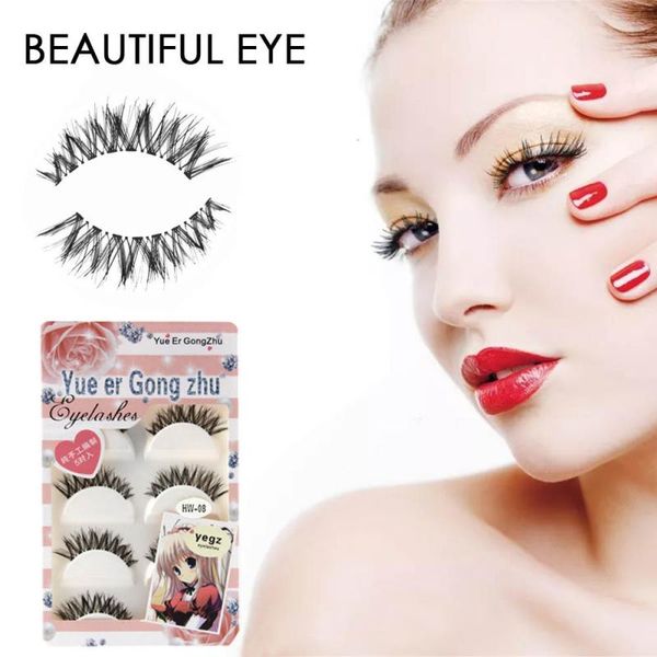 

5 pairs of natural 3d false eyelashes fake lashes makeup kit mink lashes extension eye makeup soft black mink hair eye