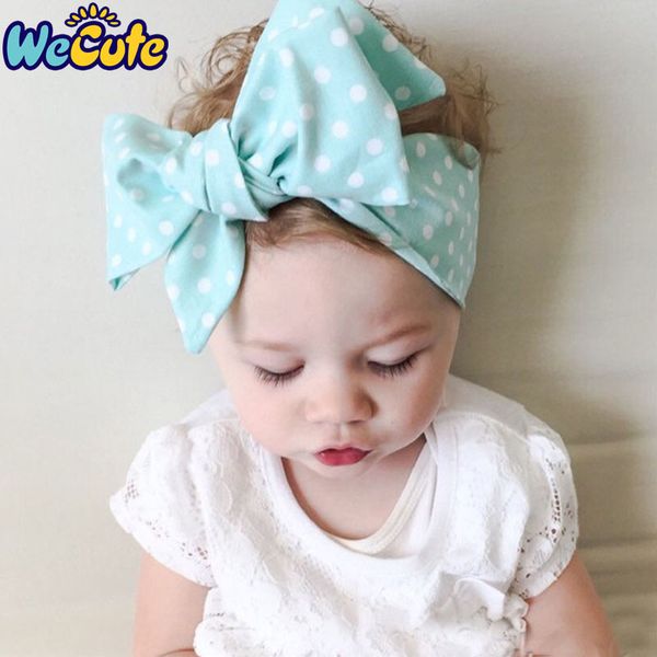 

wecute bowknot детские оголовье kawaii аксессуары для волос infant ребёнки тюрбан прекрасные dots плед уха hairband головной убор, Slivery;white