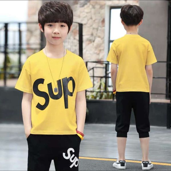 

gb2mn boysand летом sup короткими рукавами из двух частей одежды больших детей корейский boysand летний комплект футболка sup с короткими ру