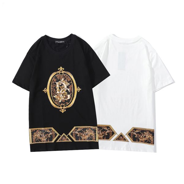 

19ss monogram письмо геометрическая printed мода t-shirt лето дышащий tee повседневный простые мужчины женщины улица с коротким рукавом hfhl, Gray