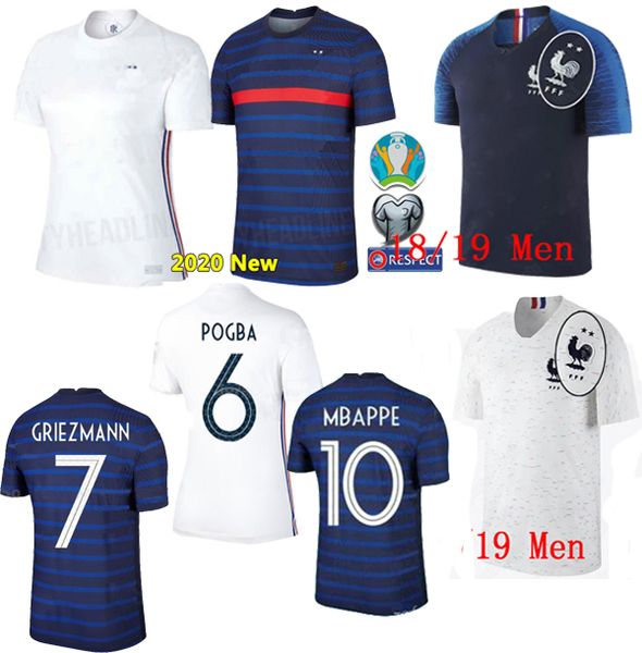 

2020 france soccer jersey #10 mbappe #6 pogba lemar soccer shirt mens #7 griezmann #13 kante varane football uniform, Black;yellow