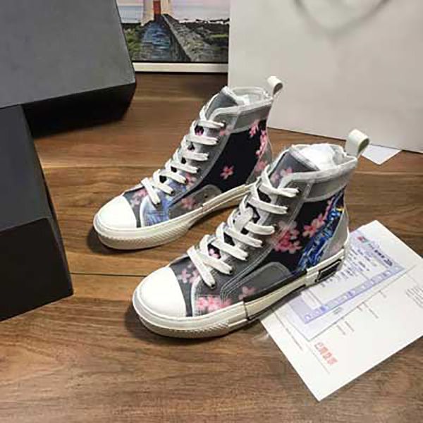 

2020 новая ограниченная издание custom custom parted holvas shoes, мода универсальная высокая и низкая обувь, с оригинальной упаковочной кор, Black