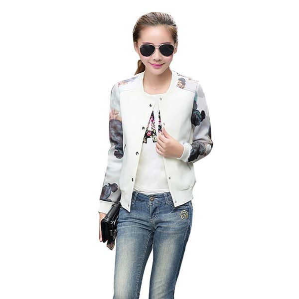

women jacket brand flower print girl plus size women thin female retro jacket long sleeve plus size clothing 2020, Black;brown