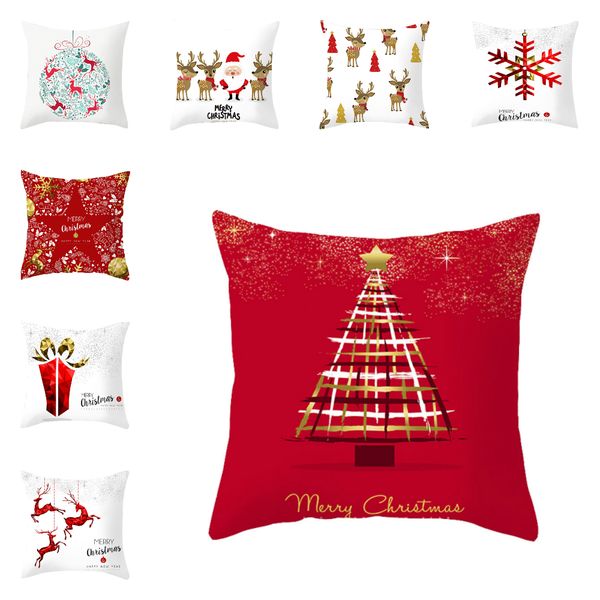 

lychee christmas tree pillow cases colorful polyester 45x45cm decorative pillowcase for bedroom home throw pillow