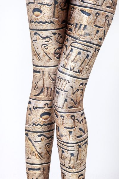 

3d digital printed digital tight pants glossy pants with simple strokes tight printed leggings gs3171, Black;white