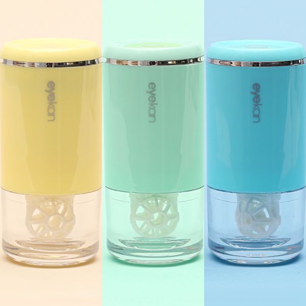 

invisible cleaner automatic rotary cleaning cute invisible box mydriasis glasses case detergent detergent storage box glasses cleaner, Blue