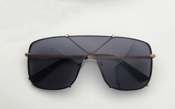 

new luxury men designer sunglasses 0600 big frame metal glasses simple and generous style eyewear uv400 protection come with box, White;black