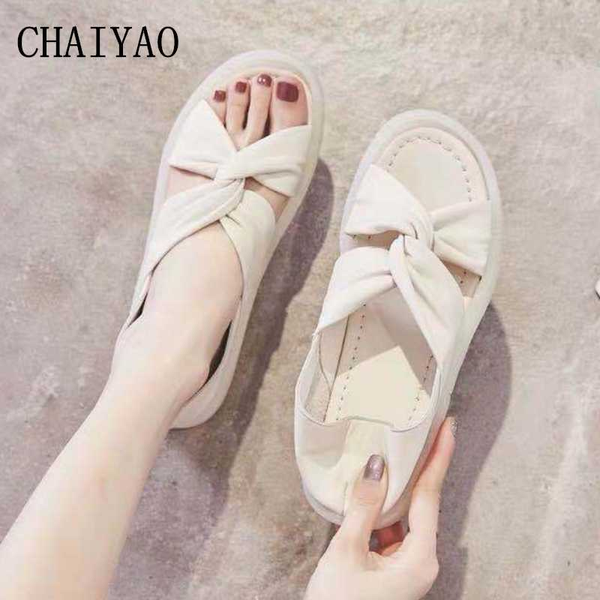 

large size women's sandals summer fashion open toe cross-tied flatform femmes sandals casual pu leather soft slip-on women shoes, Black