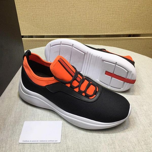 

luxury mesh and neoprene sneakers men 's shoes breathable sneakers autumn and winter shoes lace -up design men sports shoes zapatos de, Black