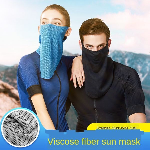 

cbkkr ice шелковый быстросохнущие спорт на открытом воздухе дышащей крышки головки холодной солнцезащитный крем солнцезащитного крем летних, Black