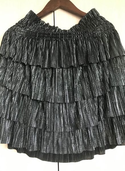 

women skirt spring summer new ruffles party high waist mini skirt, Black