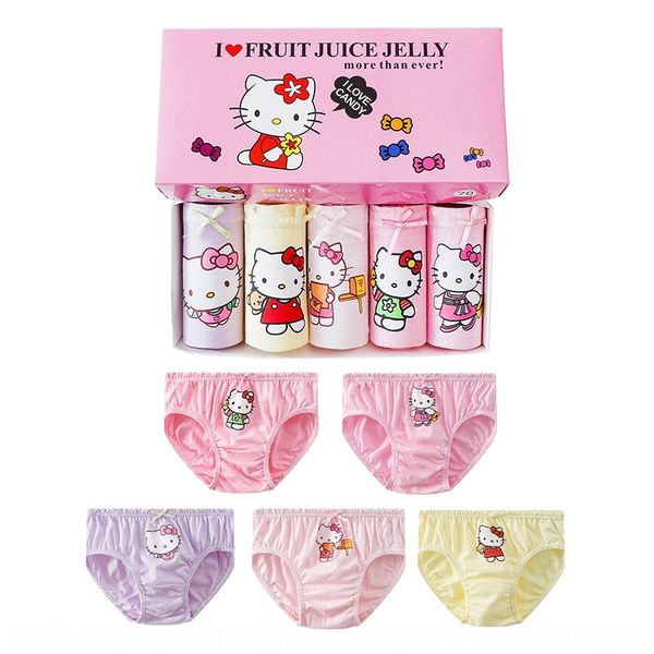 

2019 new kt cat girl briefs female baby underpants underpants cartoon cute kitten baby briefs, Camo