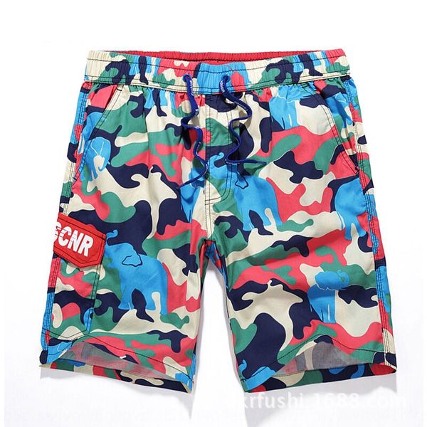 

men's cotton beach pants loose casual men's trendy printed beach pants and shorts shorts 1472#
