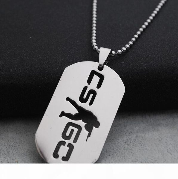 

a gift anime game csgo counter strike global offensive stainless steel pendant necklace wfn423 (with chain )mix order 20 pieces a, Silver
