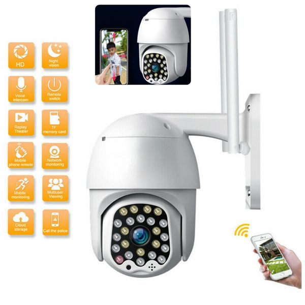 

1080p wifi ip camera wireless outdoor cctv hd home ptz security automatic tracking alarm ir cam 23 led waterproof phone remote monitor