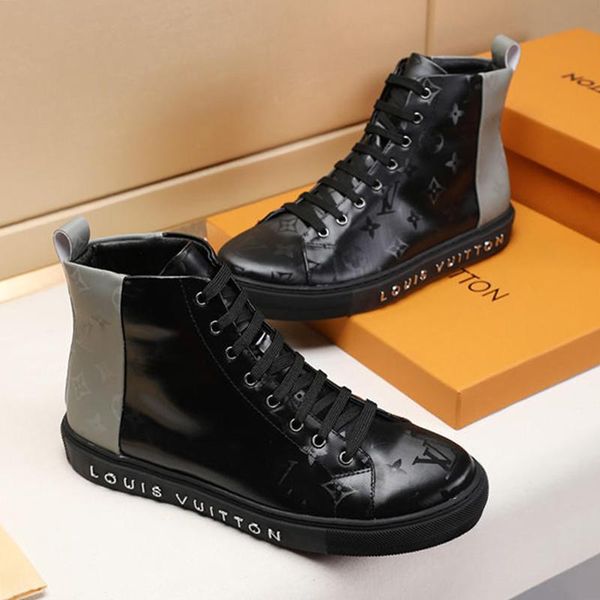 

fashion casual shoes for men luxury athletic outdoor platforms zapatos de hombre tattoo sneaker boot casual shoes mens boots bottes homm, Black