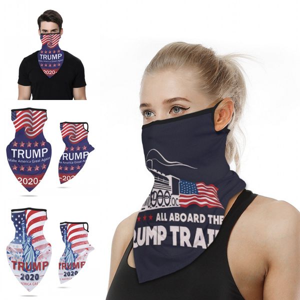 

US Stock 2020 US Presidential Campaign Trump Designer Face Masks Trump Train Support Cycling Masks Anti Dust PM2.5 Magic Scarf Mouth Mask