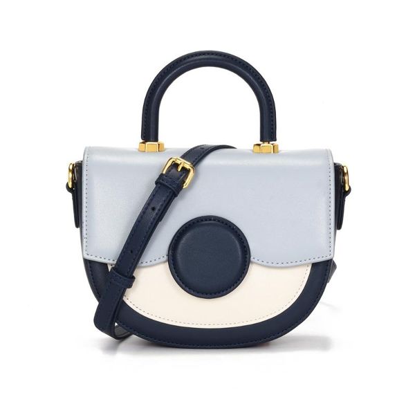 

женщины из натуральной кожи saddle bag нового металла портативных простой моды полукруг мешки плечо сумка
