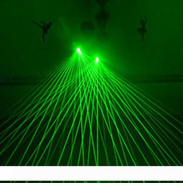 

green red laser glove with 4pcs 532nm 80mw led lasers light dancing stage luminous palm lights gloves for dj club ktv show gloves