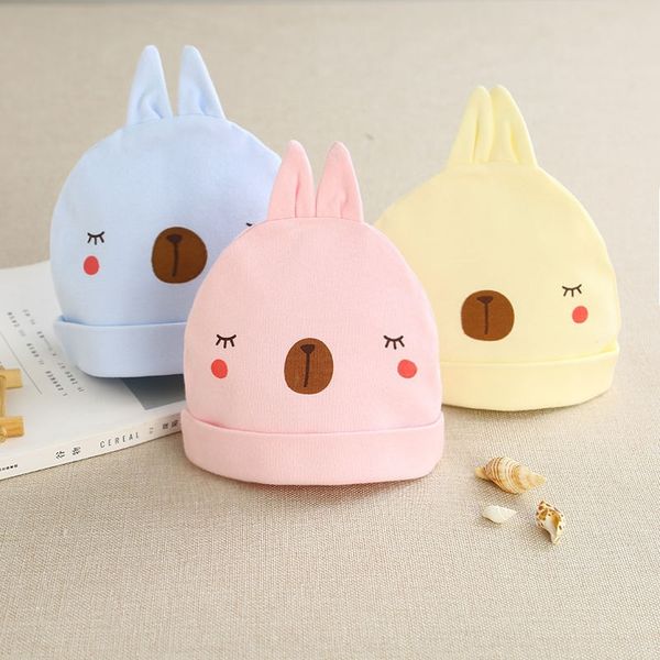 

new warm hat baby cap newborn cotton boneless tire cap warm baby double cartoon children's hat, Blue;gray
