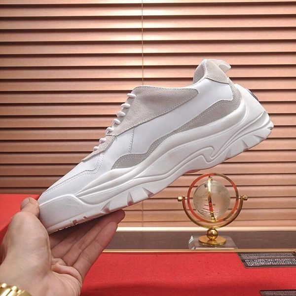 

drop ship gumboy calfskin sneaker men 's shoes chunky sneakers fashion classic autumn and winter lace -up plus size design mens sports, Black