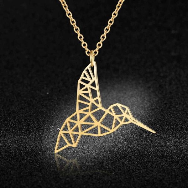 

unique hummingbird necklace lavixmia italy design 100% stainless steel necklaces for women super fashion jewelry special gift, Silver