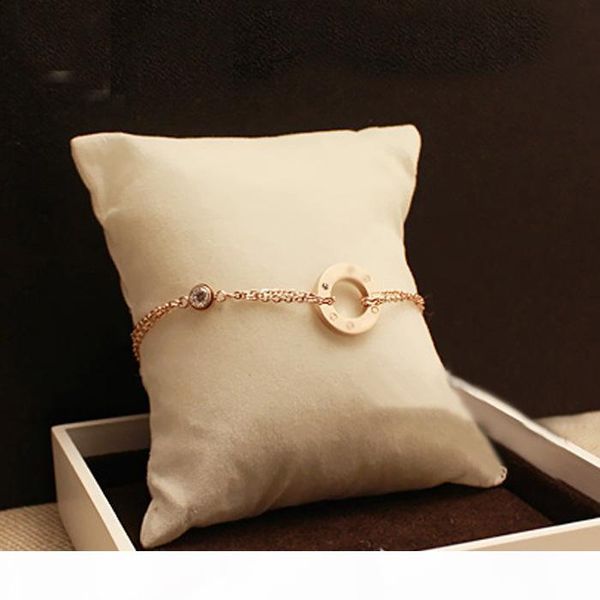 

new arrival 316l stainless steel pendant with diamond chain bracelet for women gifts lovers wedding ps5291, Black