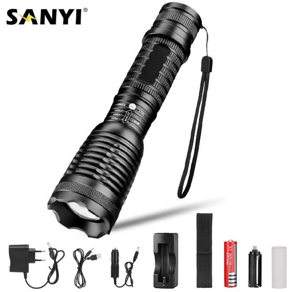 

tactical 5 режимы xml t6 led водонепроницаемого увеличить фокус факел кемпинг фонарь проблескового света от 18650 аккумуляторной батареи