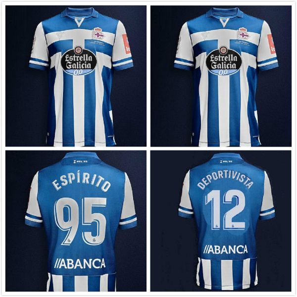 

deportivo de la coruna 20 21 soccer jerseys 2020 2021 rcd deportivo rober pier exposito juanfran diego rolan cartabia football shirts man, Black;yellow