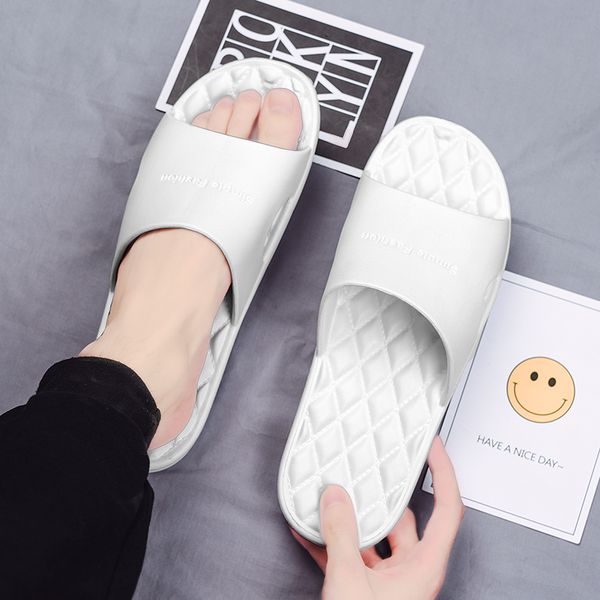 

new flat shoes men summer non-slip flip flops home slippers male slipper comfortable new men indoor floor zapatillas de hombre, Black