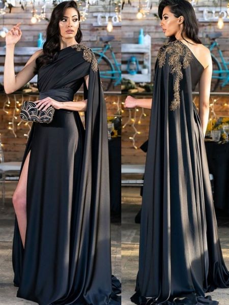 

black long lace prom dresses