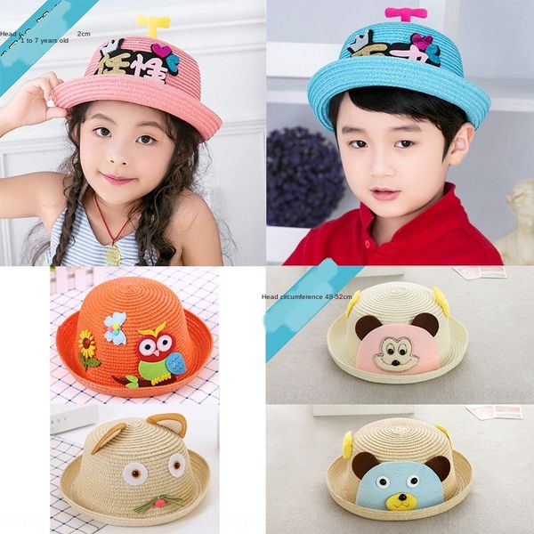 

lfch0 taurus taurus new char children's dragonfly curling new xia er children's boys and girls sun hat genius crown love bamboo dr, Blue;gray