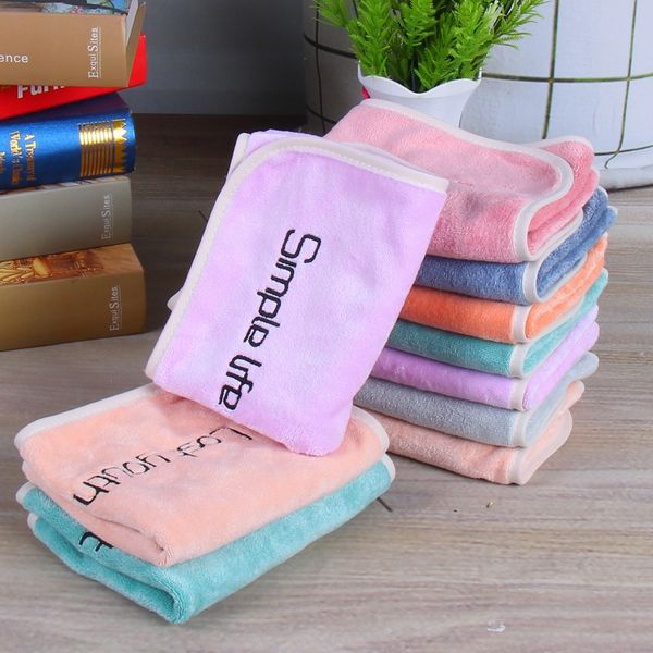 

new children's thin fiber embroidered soft absorbent new children's small thin fiber embroidered soft towel absorbent small towel