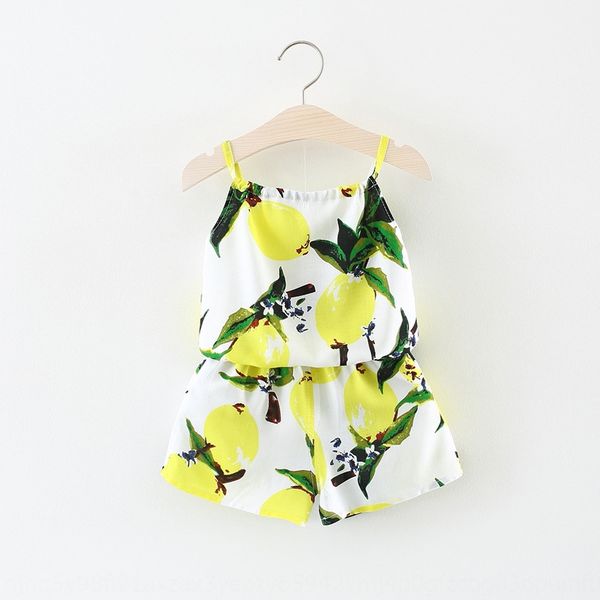 

children's fruit vest vest girls suit baby chilren waistcoat fruit cotton satin two children's baby girls summer dress