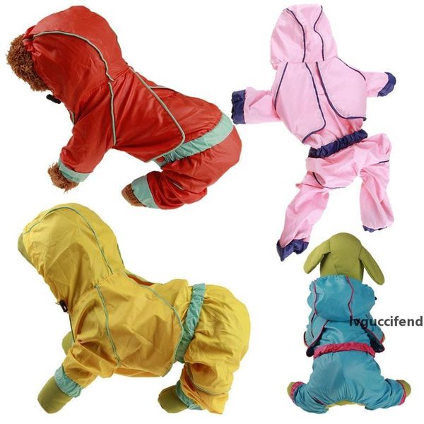 

pet dog rain clothes puppy casual waterproof rain clothes jacket pet supplies jacket reflective safety raincoat jacket t200328