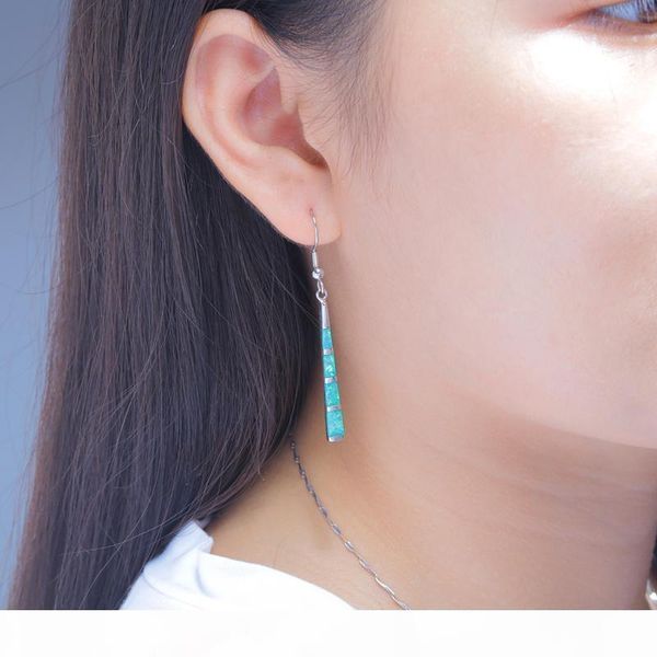 

d wholesale created green fire opal silver plated earrings wholesale retail noble for women jewelry dangle earrings 2 1 8 &quot ;oh3635